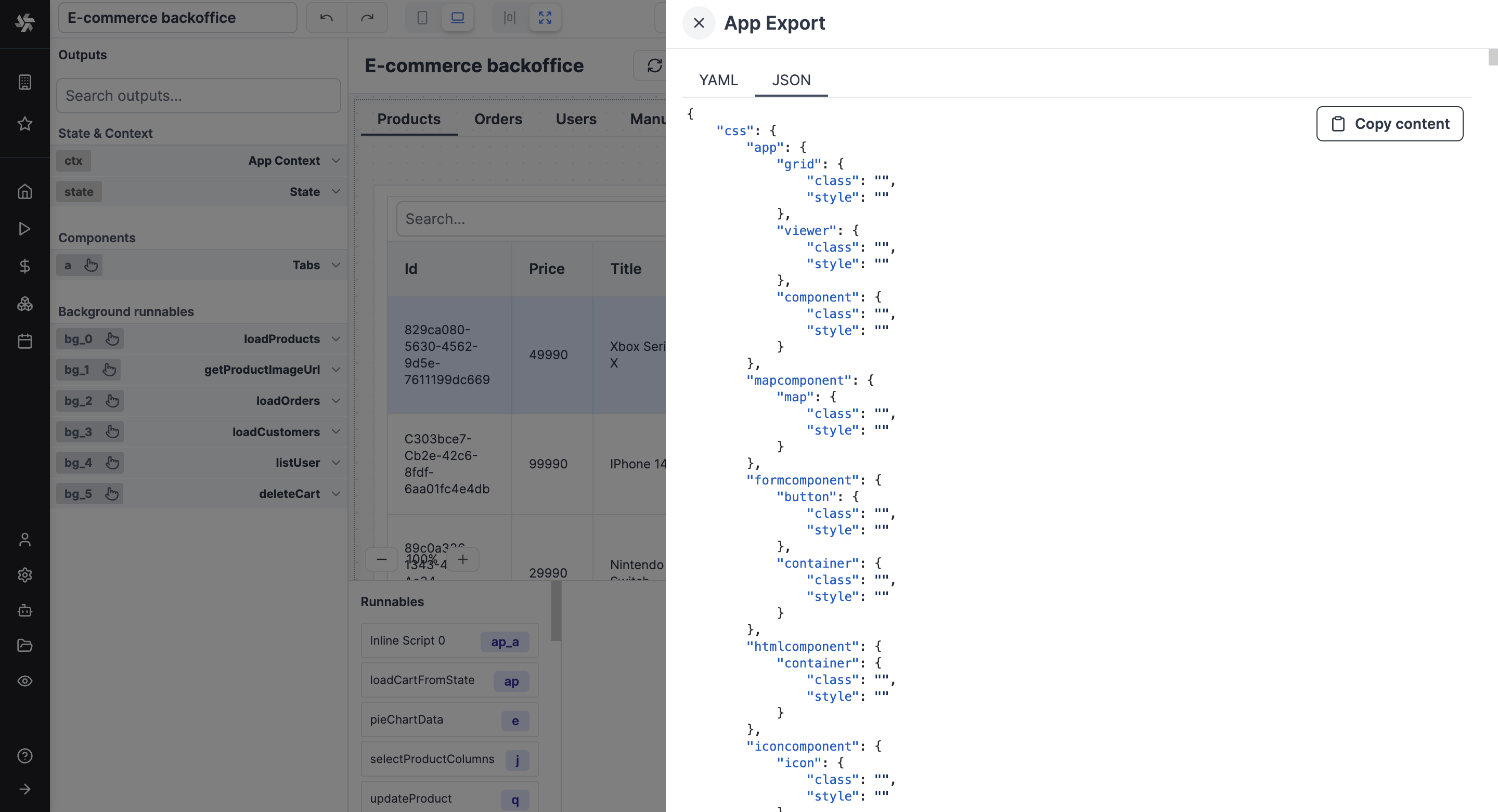 Submit App JSON to Hub